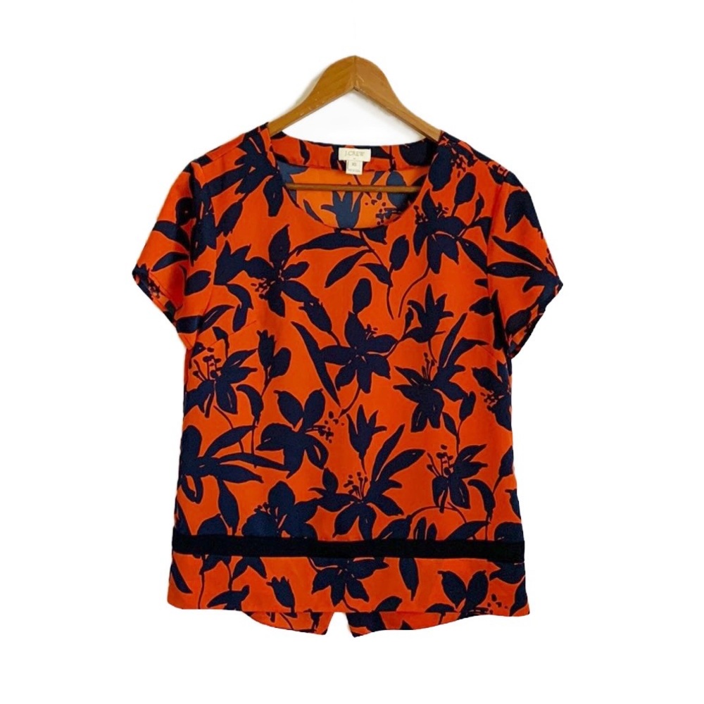 J. Crew Factory Floral Short Sleeve Top
